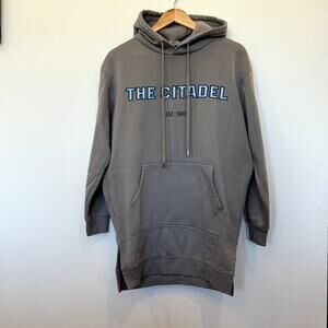 Citadel Bulldogs Gameday Couture Women's side split Hoodie Dress -Gray